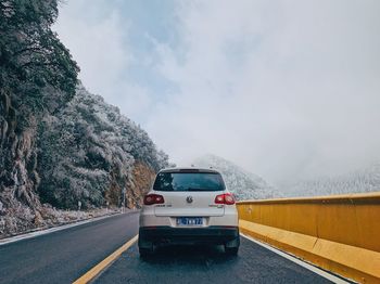 Car on road against sky