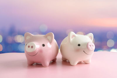 Close-up of stuffed toy against gray background