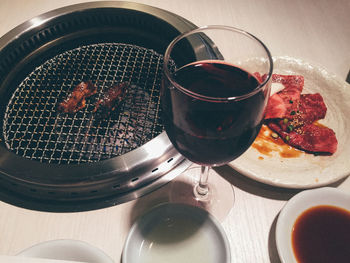 Close-up of food on table