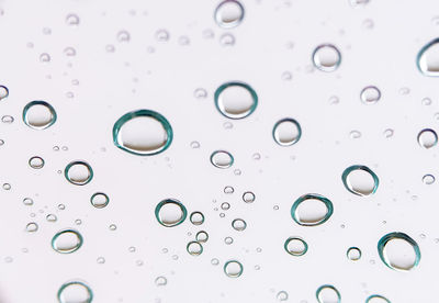 Full frame shot of wet glass