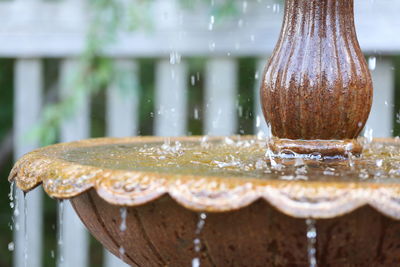 Close-up of water fountain.