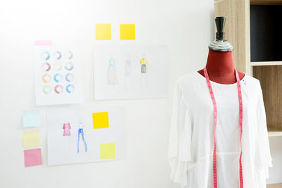 Close-up of multi colored clothes hanging