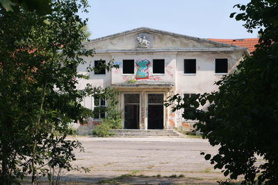 Exterior of historic building against sky