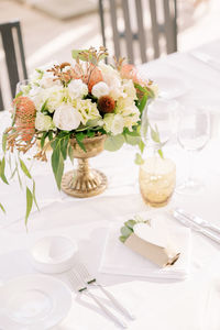 Close-up of food on table