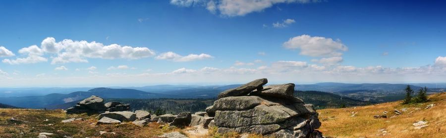 Panoramic view of landscape against sky