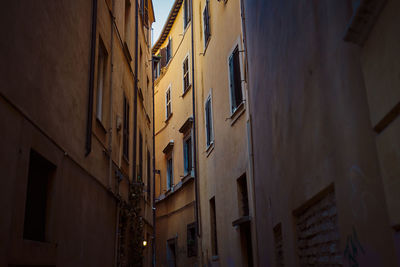 Low angle view of residential buildings in city