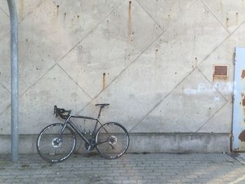 Cars parked in front of wall