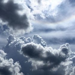 Low angle view of cloudy sky