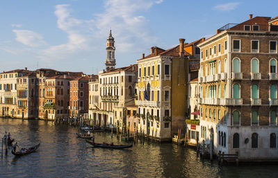 Canal passing through city