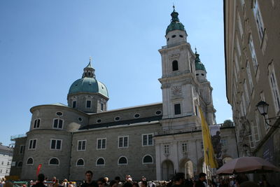 Low angle view of clock tower