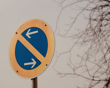 Close-up of road sign