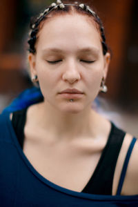 Portrait of young woman