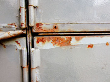 Full frame shot of rusty metal door