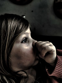 Close-up portrait of a girl