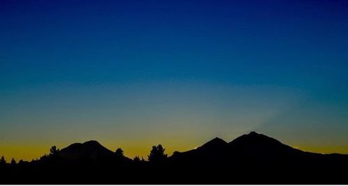 Scenic view of mountains at sunset