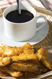 Close-up of coffee on table