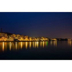 Illuminated city at night