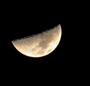 Close-up of moon against sky at night