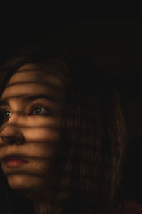 Close-up portrait of a young woman