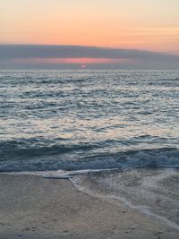 Scenic view of sea during sunset