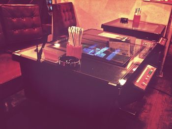 Close-up of food on table