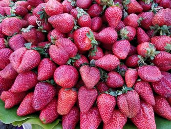 Full frame shot of strawberries