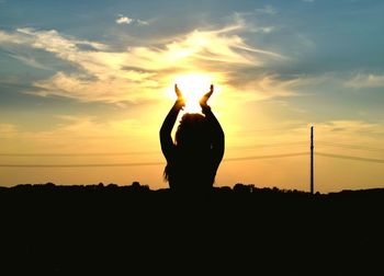Silhouette of trees at sunset
