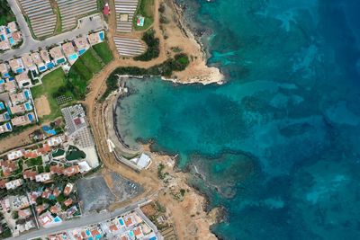 High angle view of swimming pool