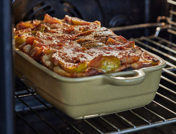 Baked pie with figs in the oven, prepared according to recipe from the internet