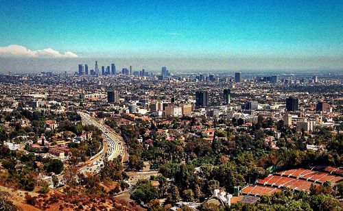 Aerial view of city