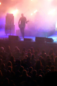 Silhouette of people enjoying in nightclub