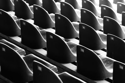 Full frame shot of empty chairs