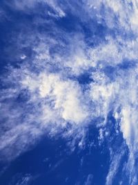 Low angle view of clouds in sky