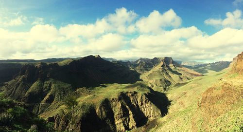 Low angle view of mountain against sky