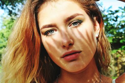 Close-up portrait of young woman