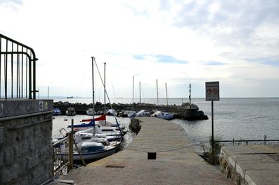 Boats in harbor