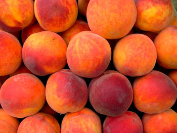 Full frame shot of apples for sale at market stall
