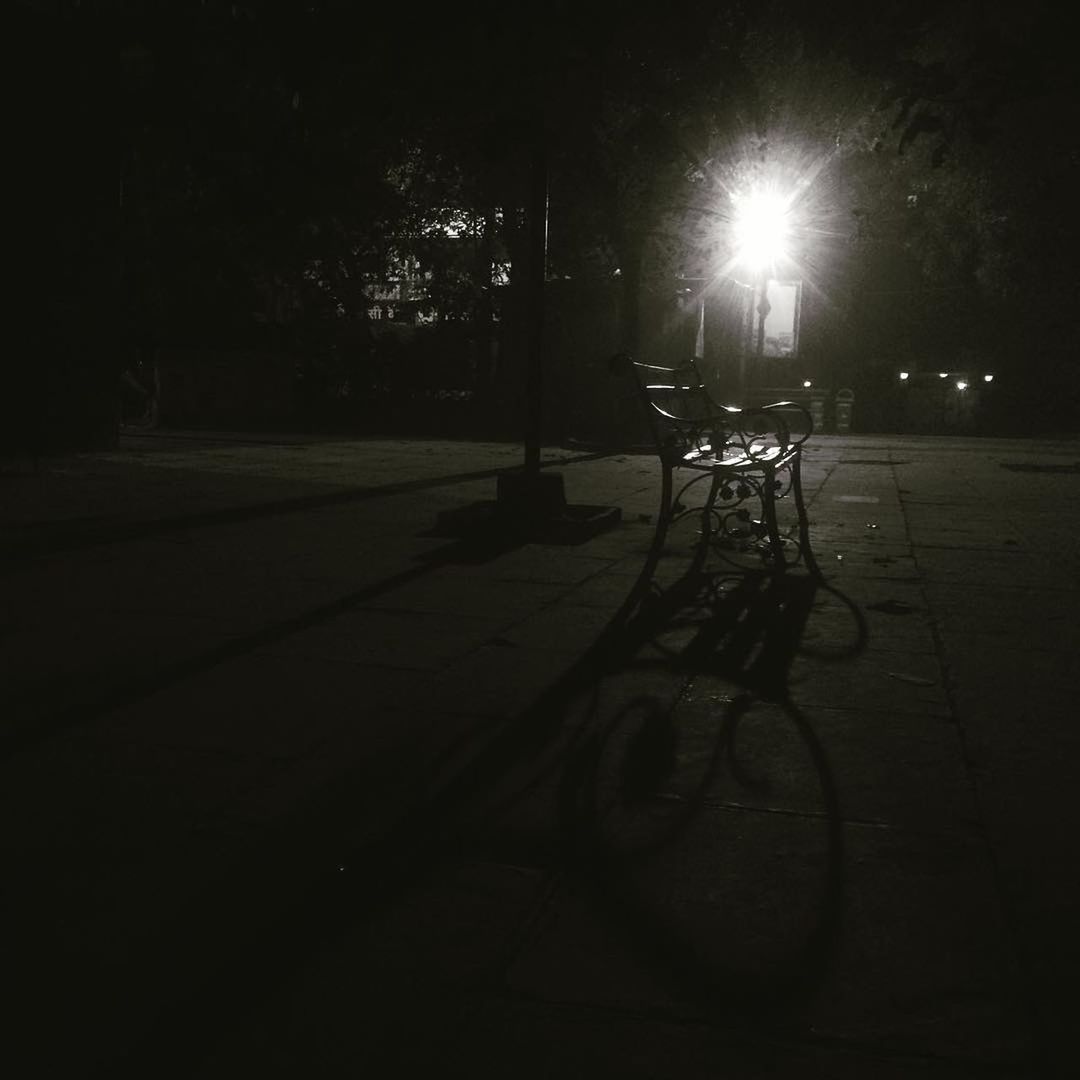 ILLUMINATED STREET AT NIGHT