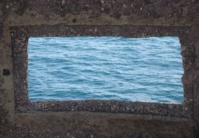 Close-up of water against sky