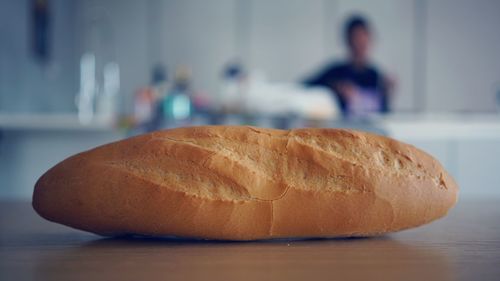 Close-up of bread on table