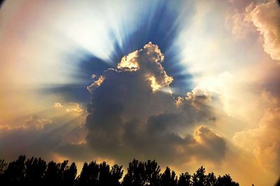 Low angle view of cloudy sky