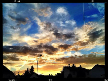 Low angle view of dramatic sky