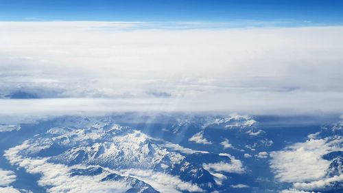 Aerial view of cloudscape against sky