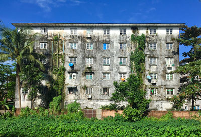 Low angle view of buildings against sky