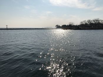 Scenic view of sea against sky