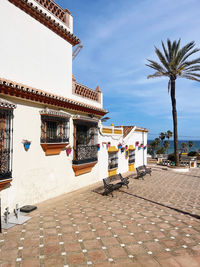 Built structures against sky in estepona, malaga 