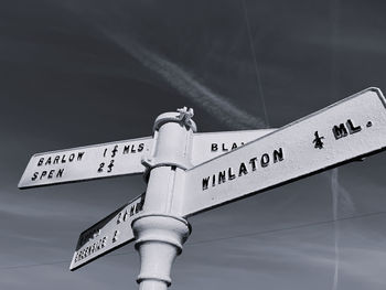 Close-up of road sign