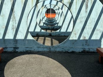 High angle view of basketball hoop