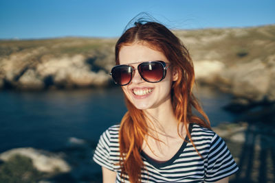 Portrait of smiling young woman