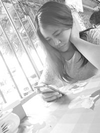 Portrait of young woman